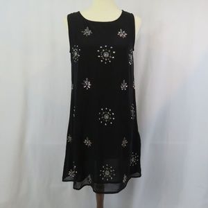 Chelsea & Violet Black Beaded Sleeveless Dress